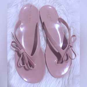 Ted Baker Blush Pink Bow Sandals Size 39